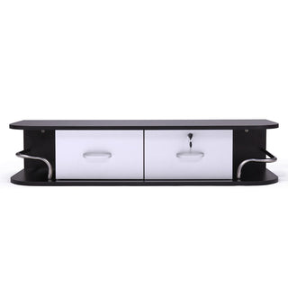 Modern Wall-Mounted Salon Styling Station with Lockable Drawers and Side Storage