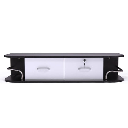 Modern Wall-Mounted Salon Styling Station with Lockable Drawers and Side Storage