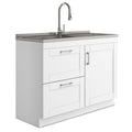 Wide Shaker Laundry Cabinet with Sink and Pull-Out Faucet