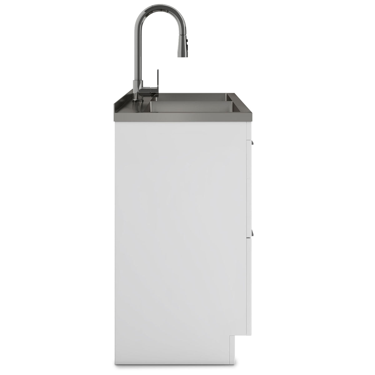 Wide Shaker Laundry Cabinet with Sink and Pull-Out Faucet