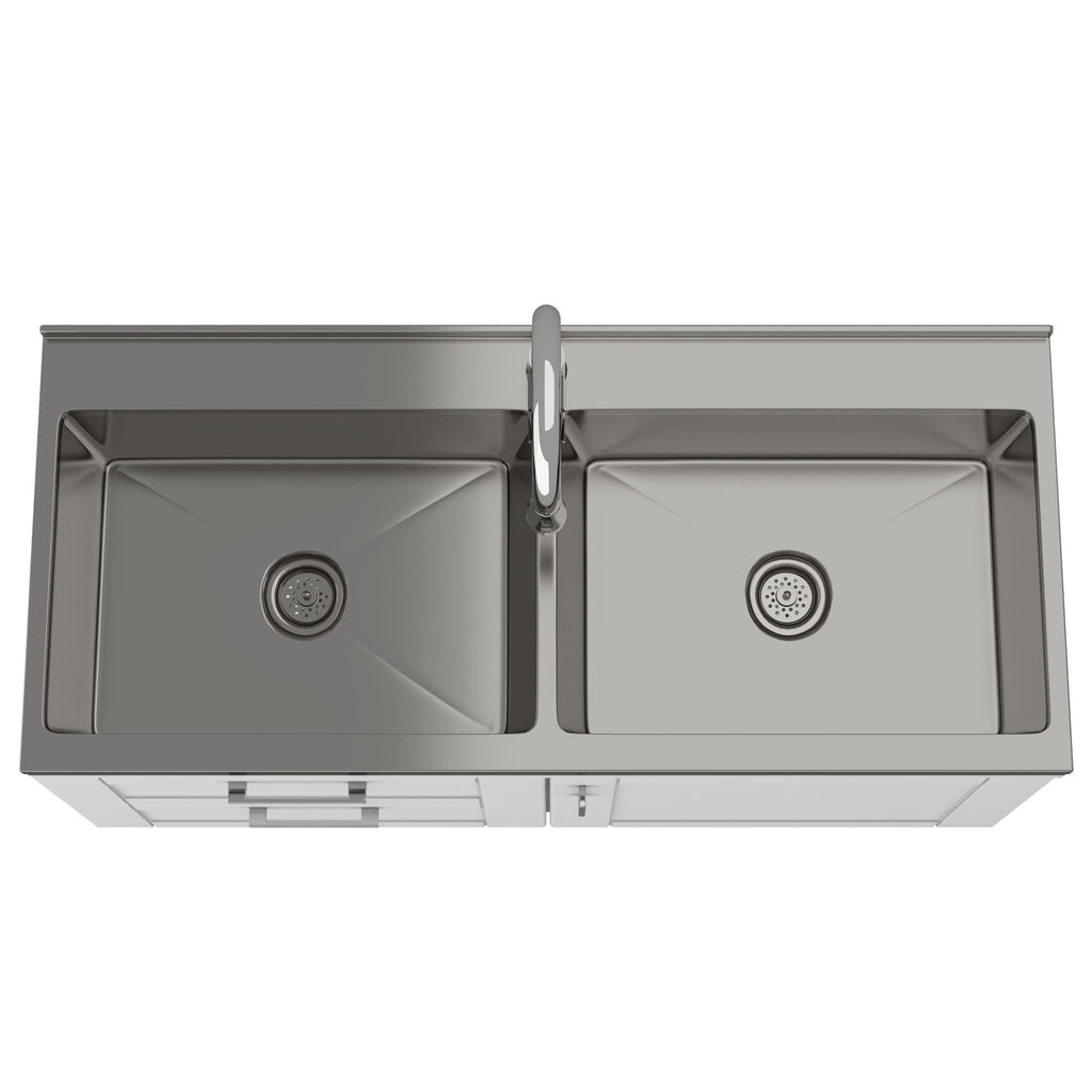 Wide Shaker Laundry Cabinet with Sink and Pull-Out Faucet