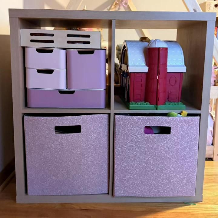 Pink and Cream Modular Drawer Set for Small Essentials