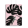 Monstera Pink No 01 Botanical Canvas Print or Poster