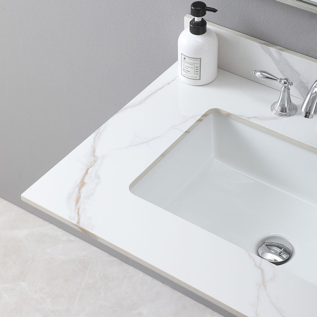 Carrara Gold Bathroom Vanity Top with Undermount Sink