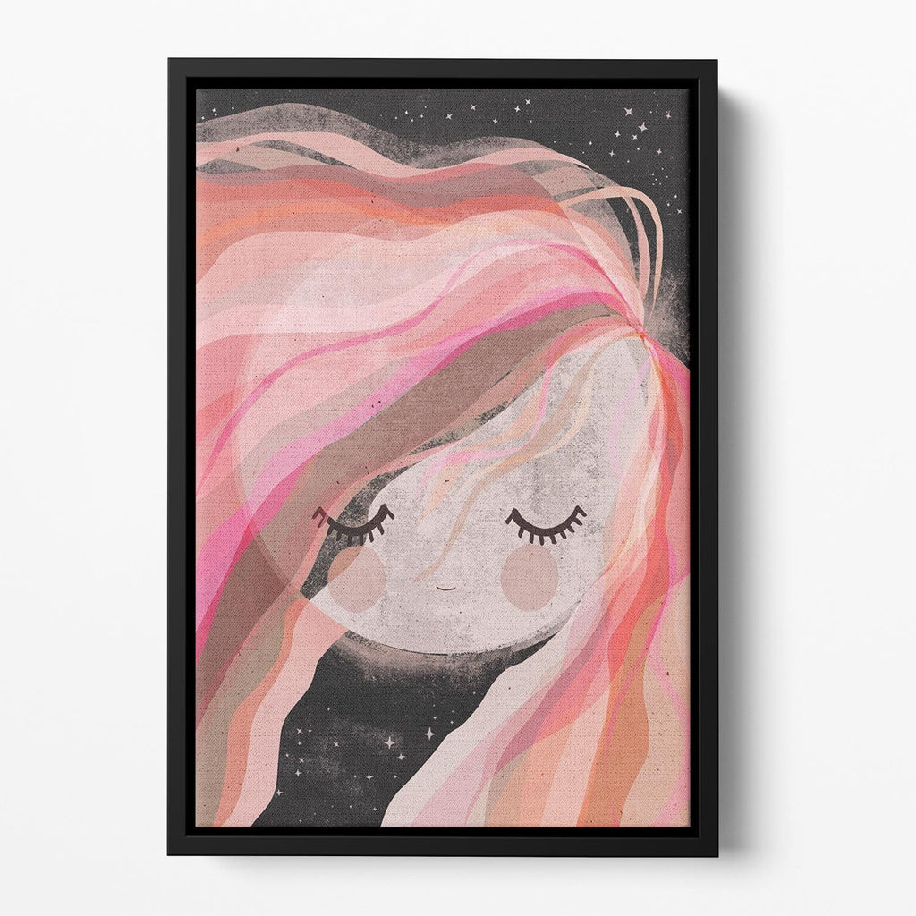 Moon Girl Floating Framed Wall Art