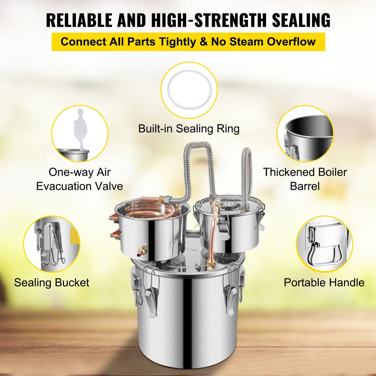 Home Distilling Kit with Pump and Thermometer