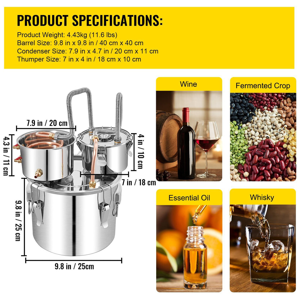 Home Distilling Kit with Pump and Thermometer