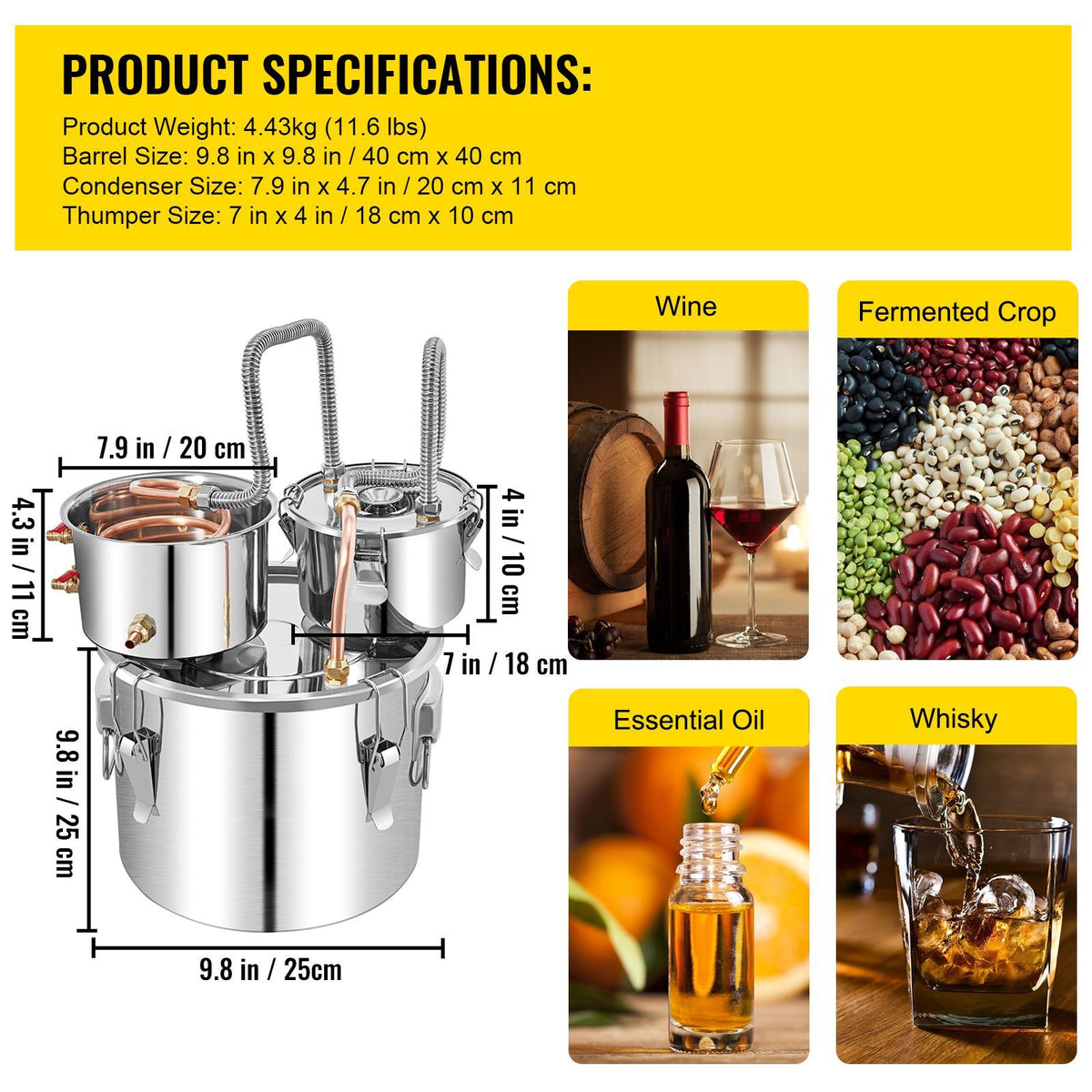 Home Distilling Kit with Pump and Thermometer
