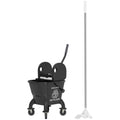 Wheeled Mop Bucket and Down-Press Wringer Set