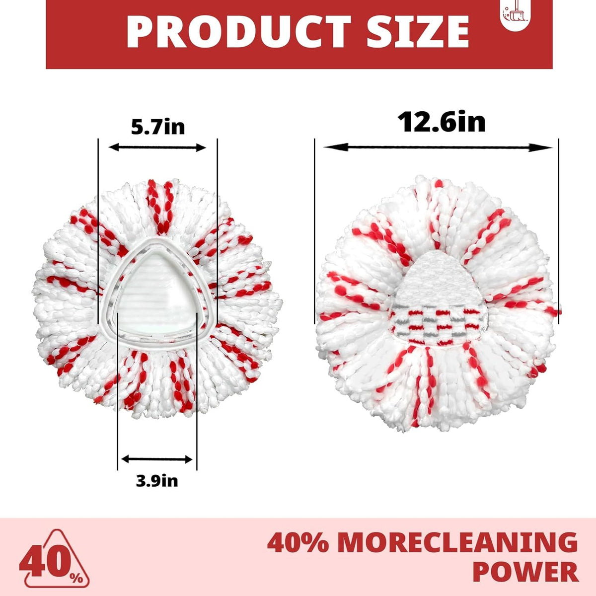 EasyWring Single-Tank Spin Mop Replacement Head Set