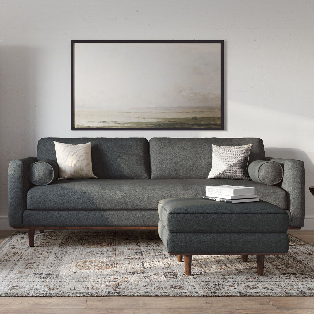 Morrison - 89" Sofa - Charcoal Grey
