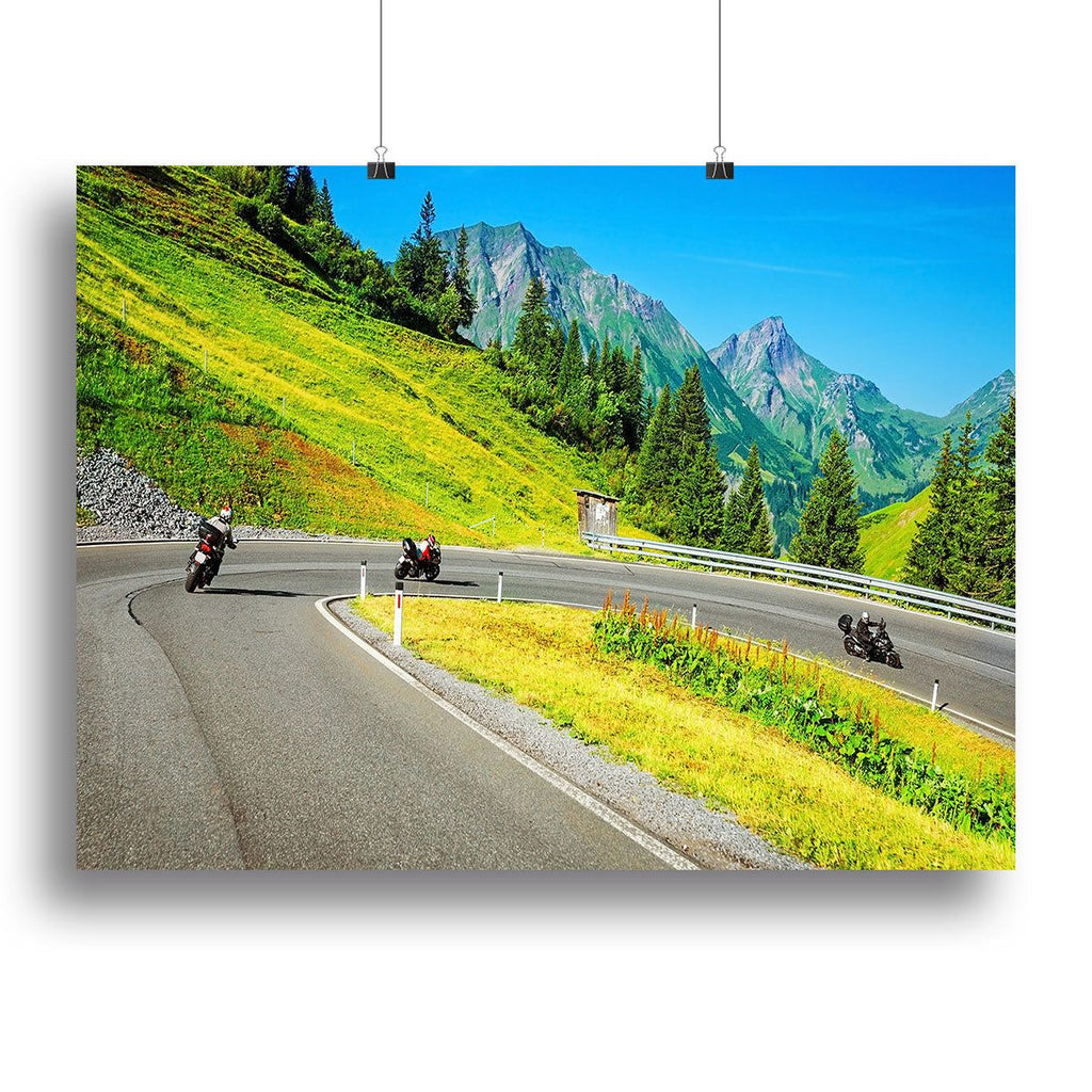 Motorcyclists in the Mountains Adventure Wall Art