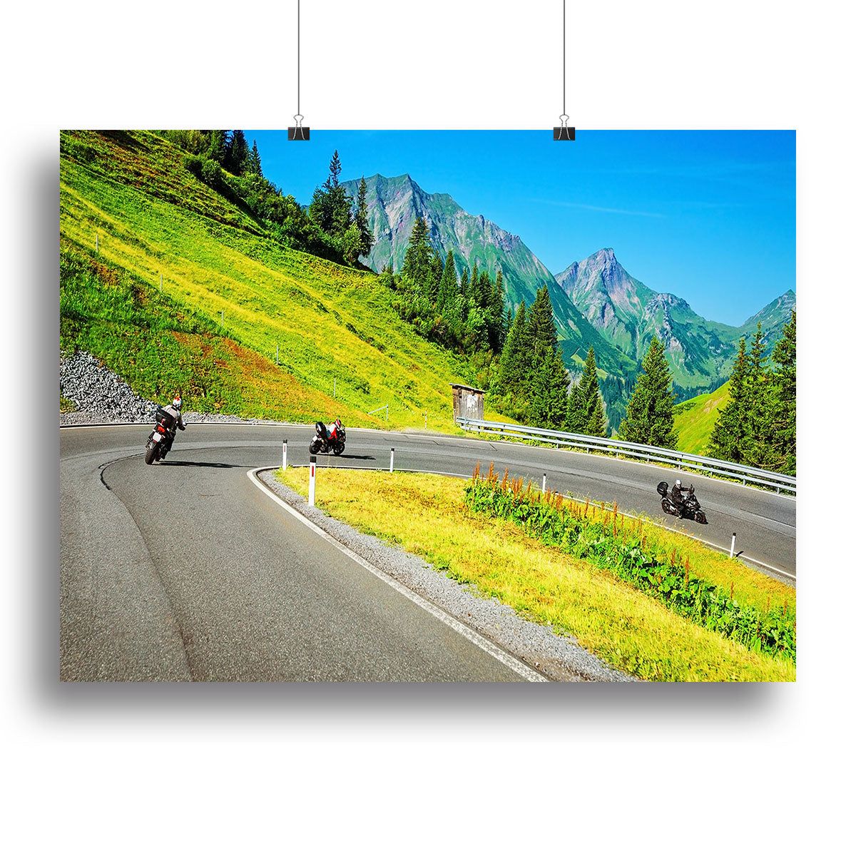 Motorcyclists in the Mountains Adventure Wall Art