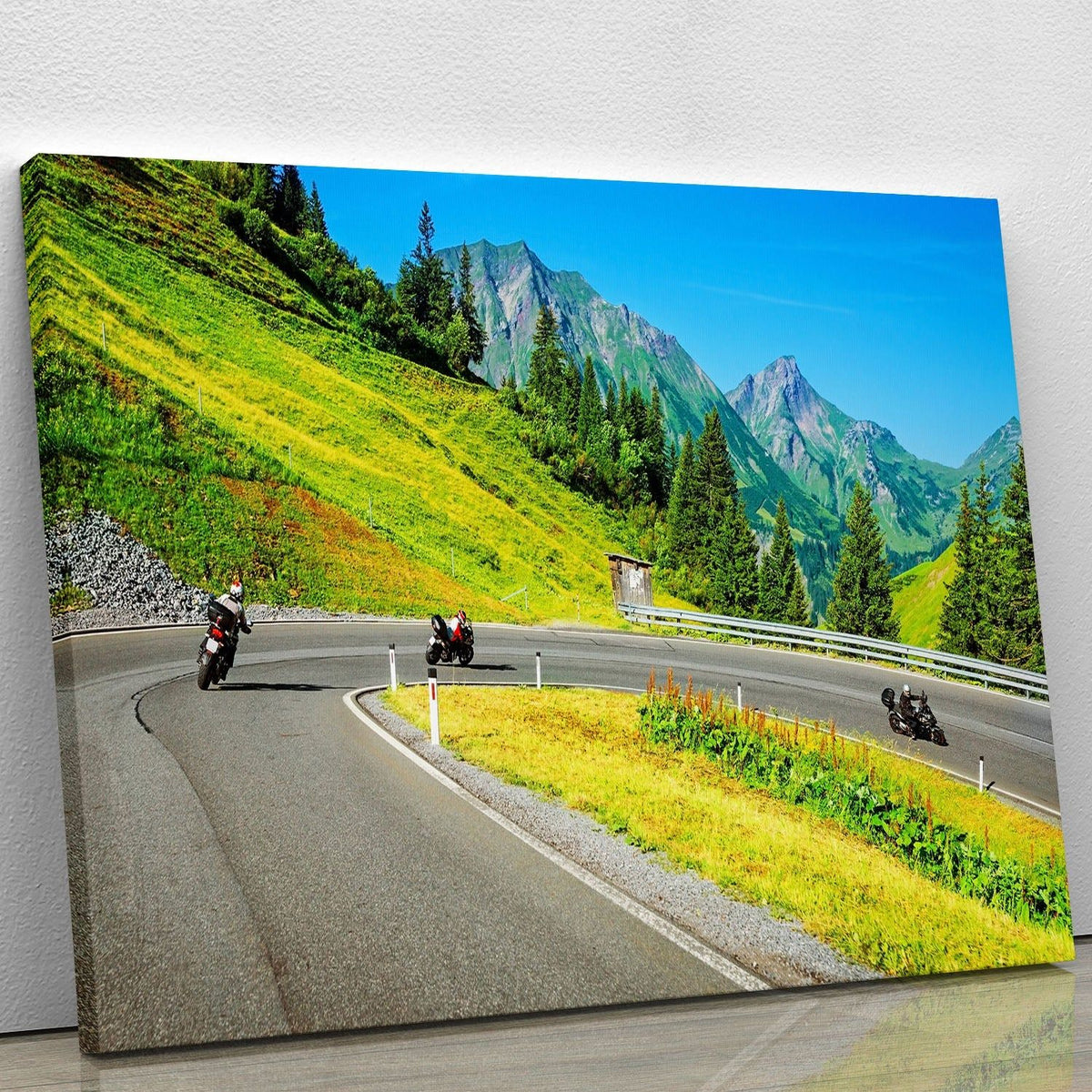 Motorcyclists in the Mountains Adventure Wall Art