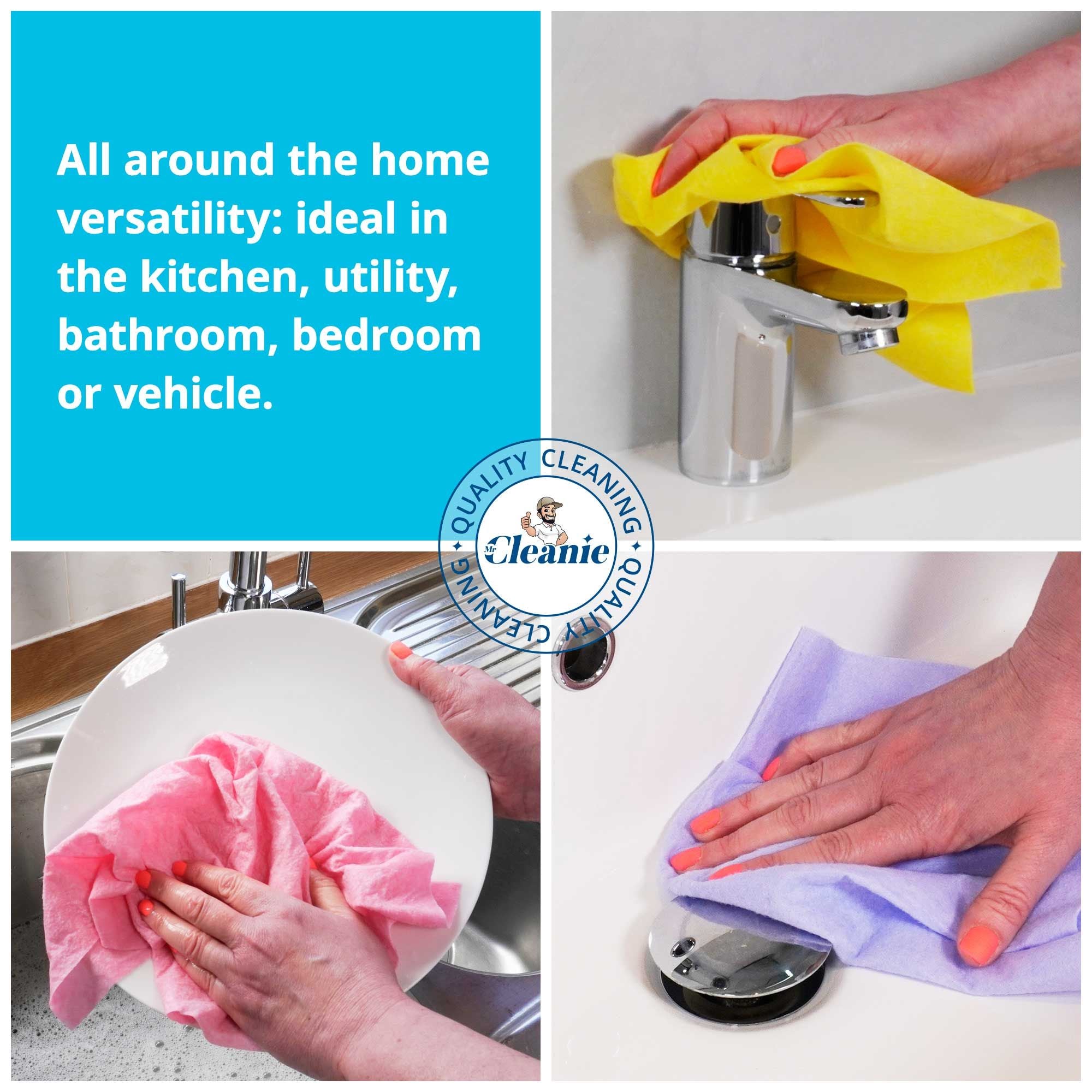 Mr Cleanie All-Purpose Absorbent Household Cleaning Cloth – 3-Pack