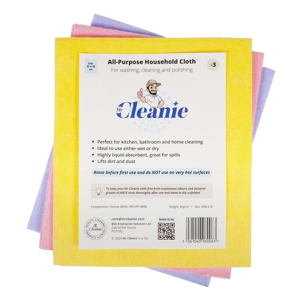 Mr Cleanie All-Purpose Absorbent Household Cleaning Cloth – 3-Pack