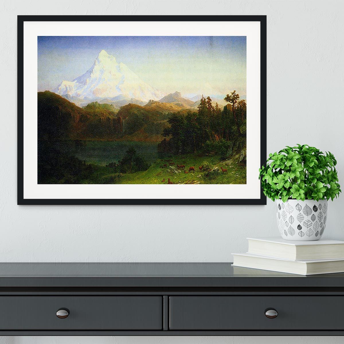 Bierstadt Mt. Hood Oregon Framed Print