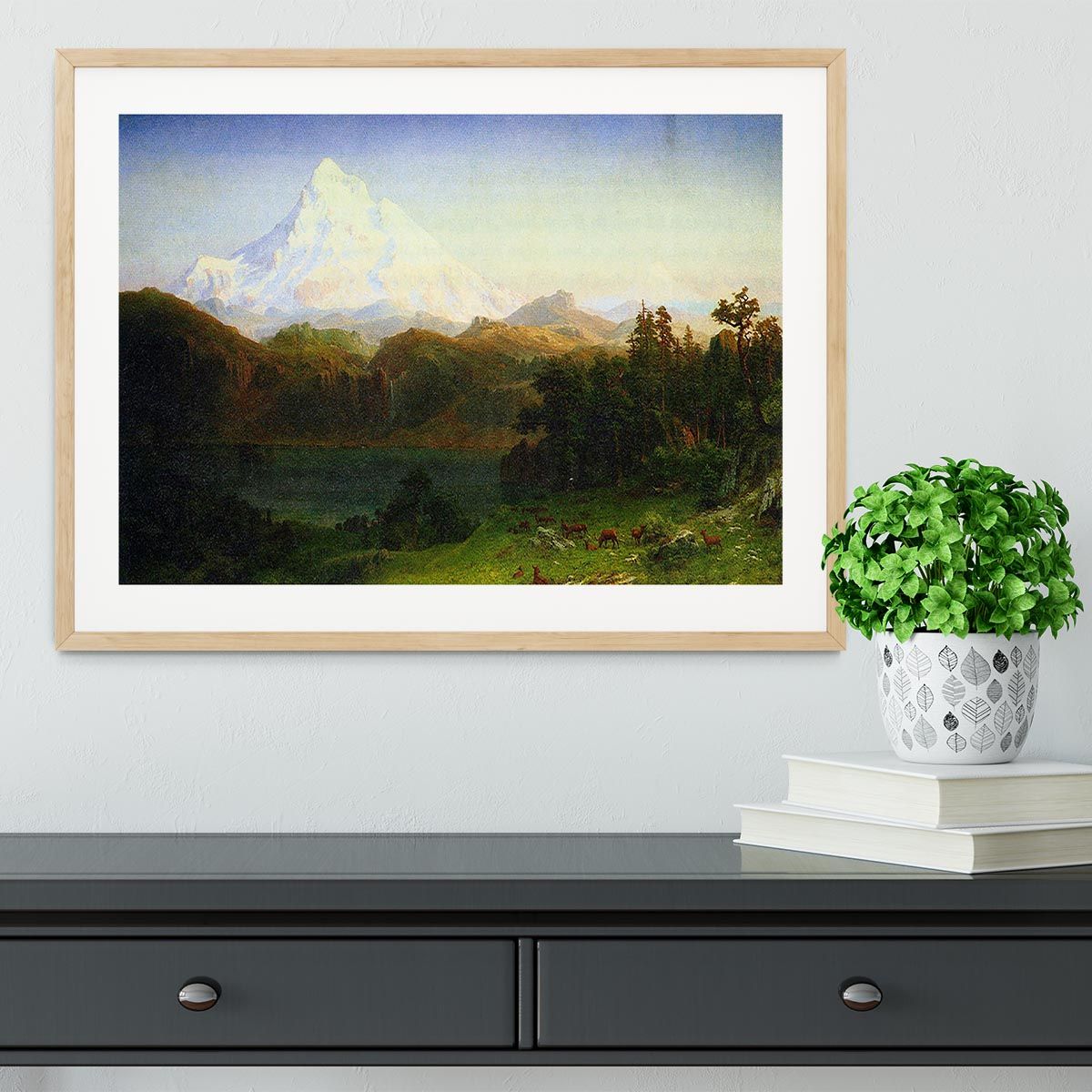 Bierstadt Mt. Hood Oregon Framed Print