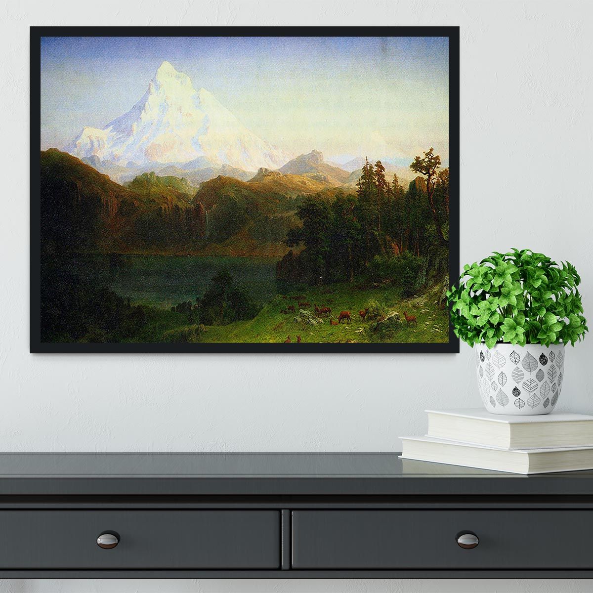 Bierstadt Mt. Hood Oregon Framed Print