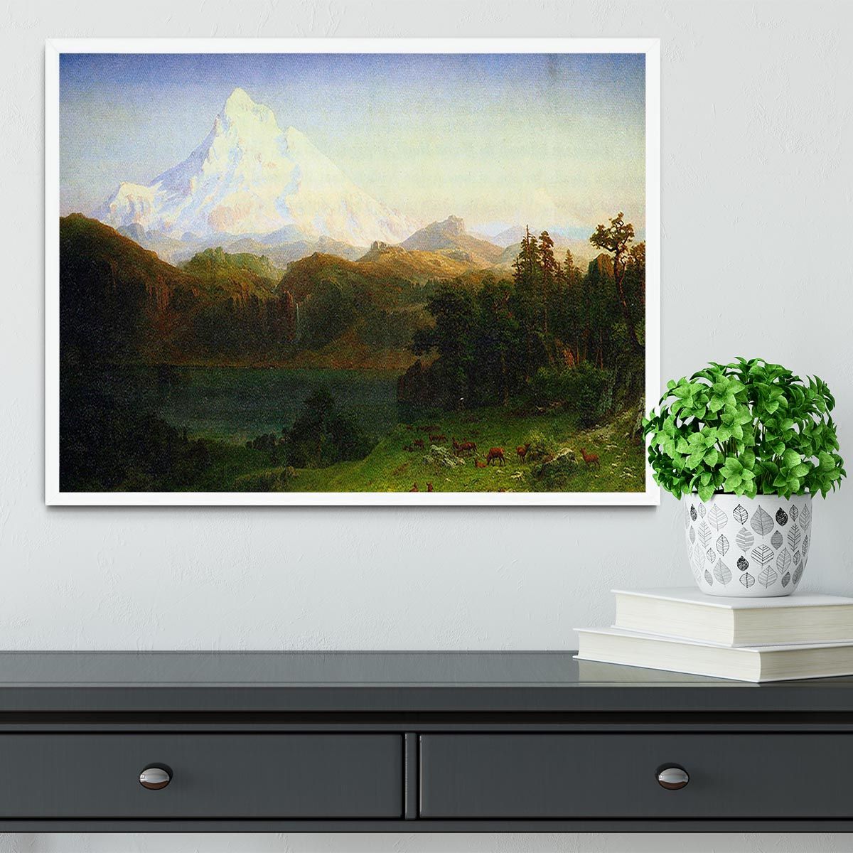 Bierstadt Mt. Hood Oregon Framed Print