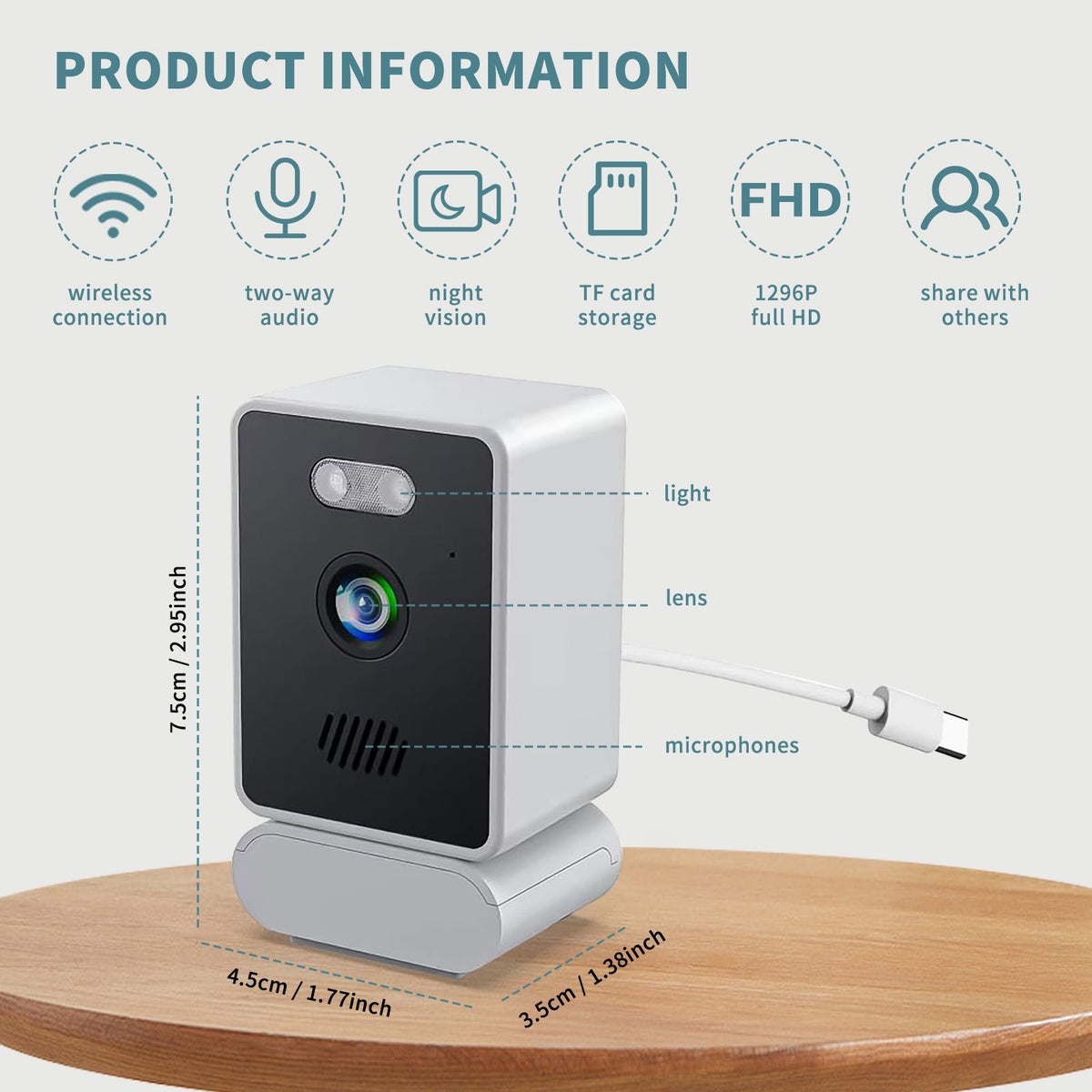 Dual-Lens 4G Cellular Indoor Security Camera