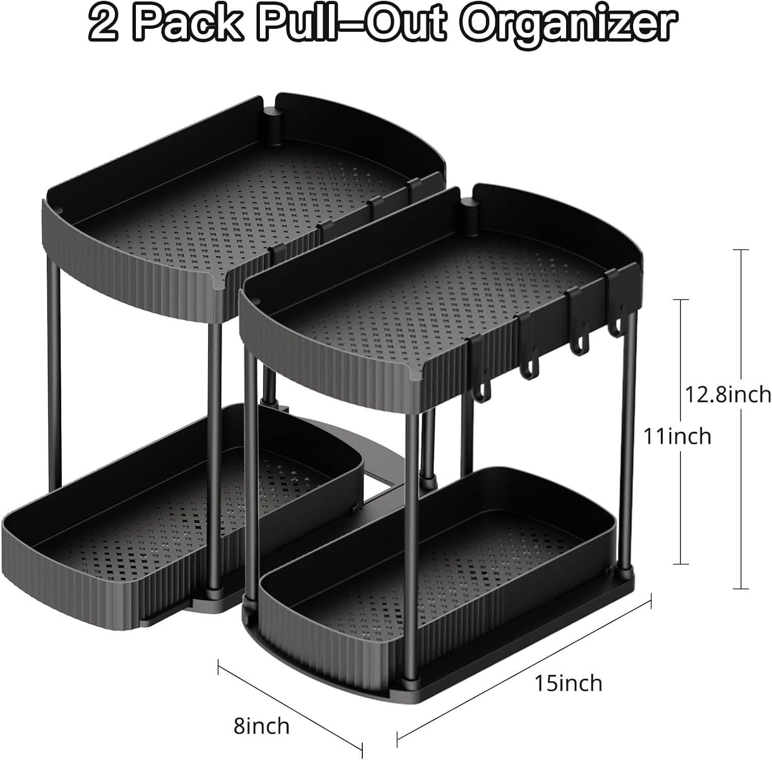 Pull-Out Cabinet Organizer Set – Perfect for Under Sink, Bathroom & Kitchen Storage