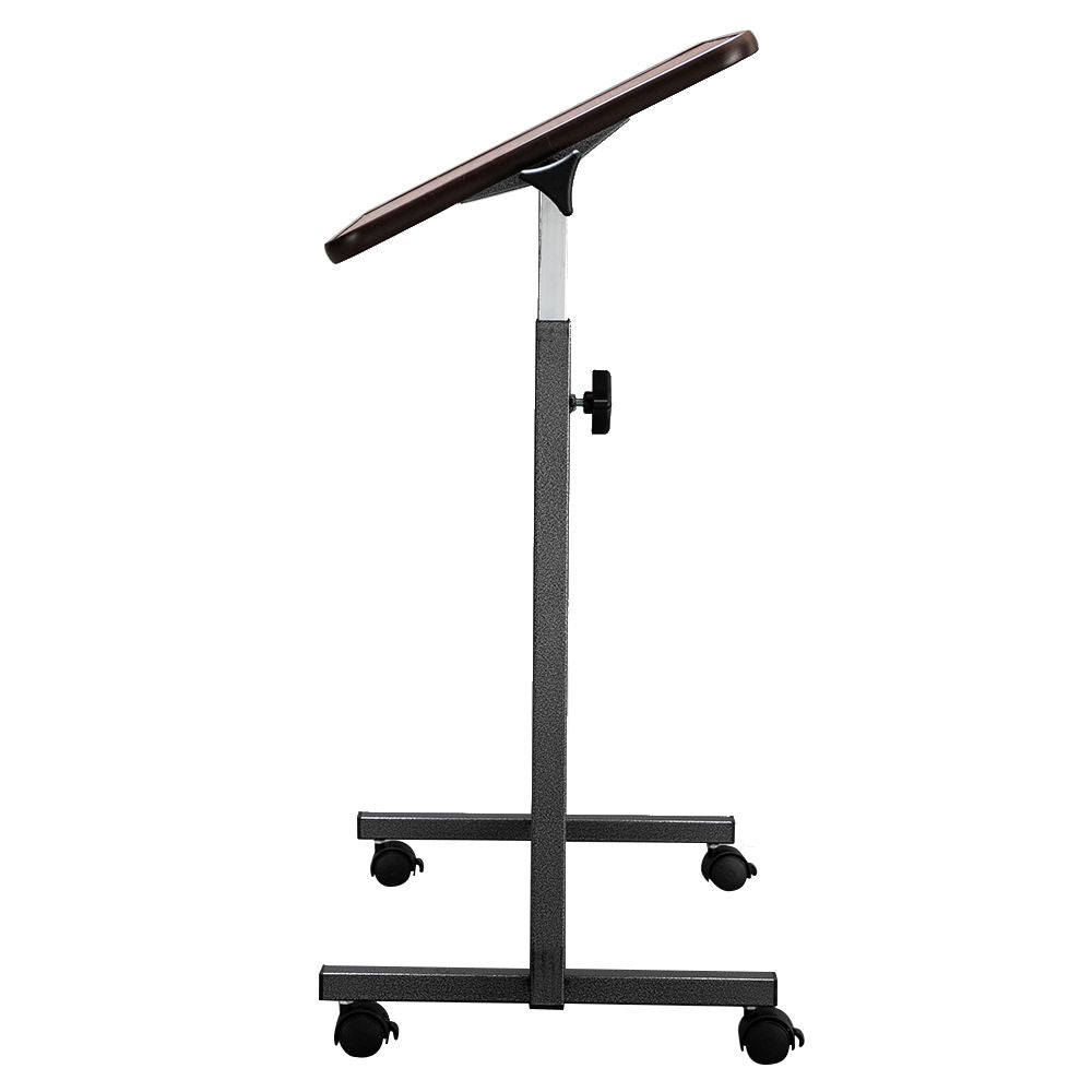 Adjustable Mobile Overbed Table with Tilting Top