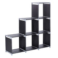 Compact Three-Tier Storage Shelf with Six Compartments