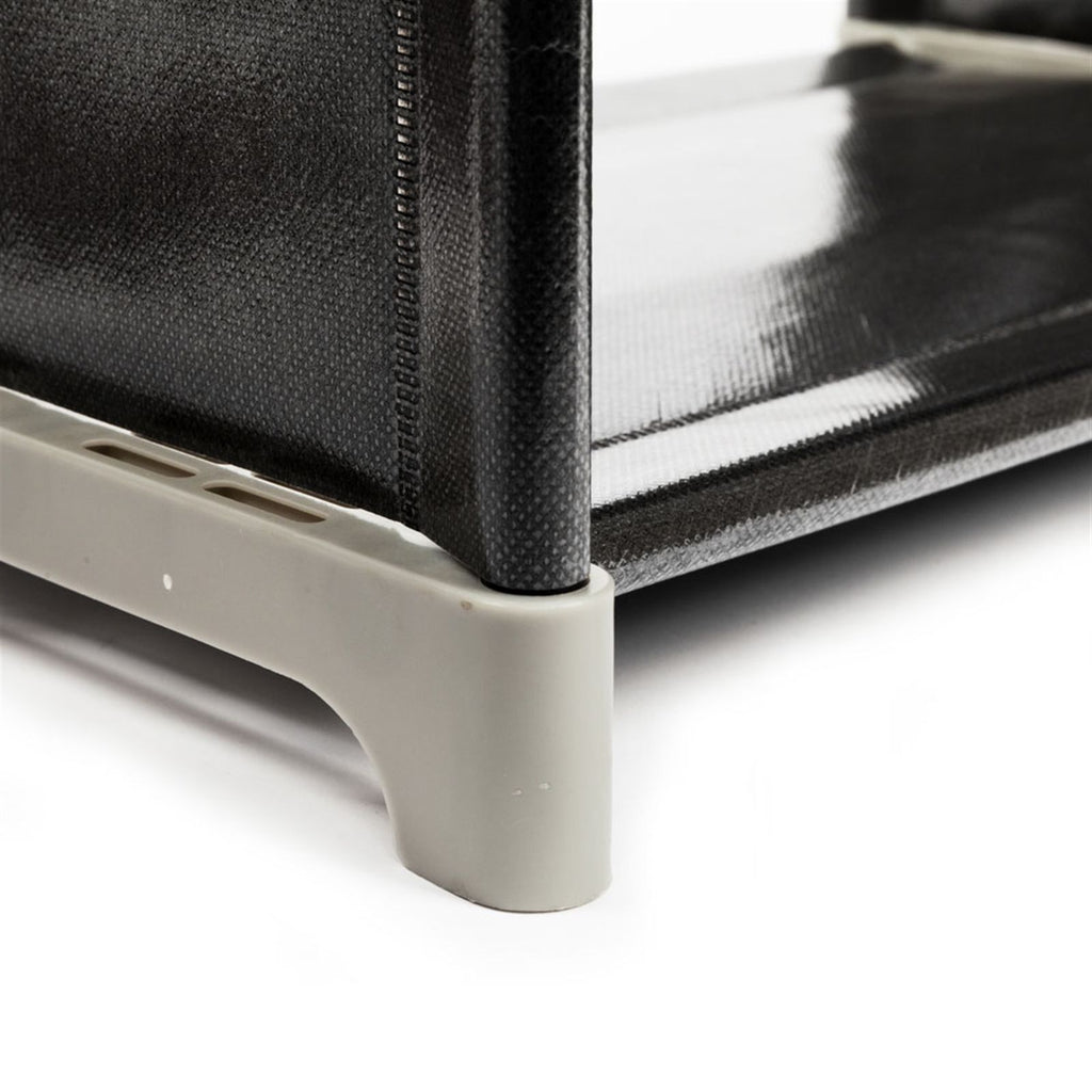 Compact Three-Tier Storage Shelf with Six Compartments