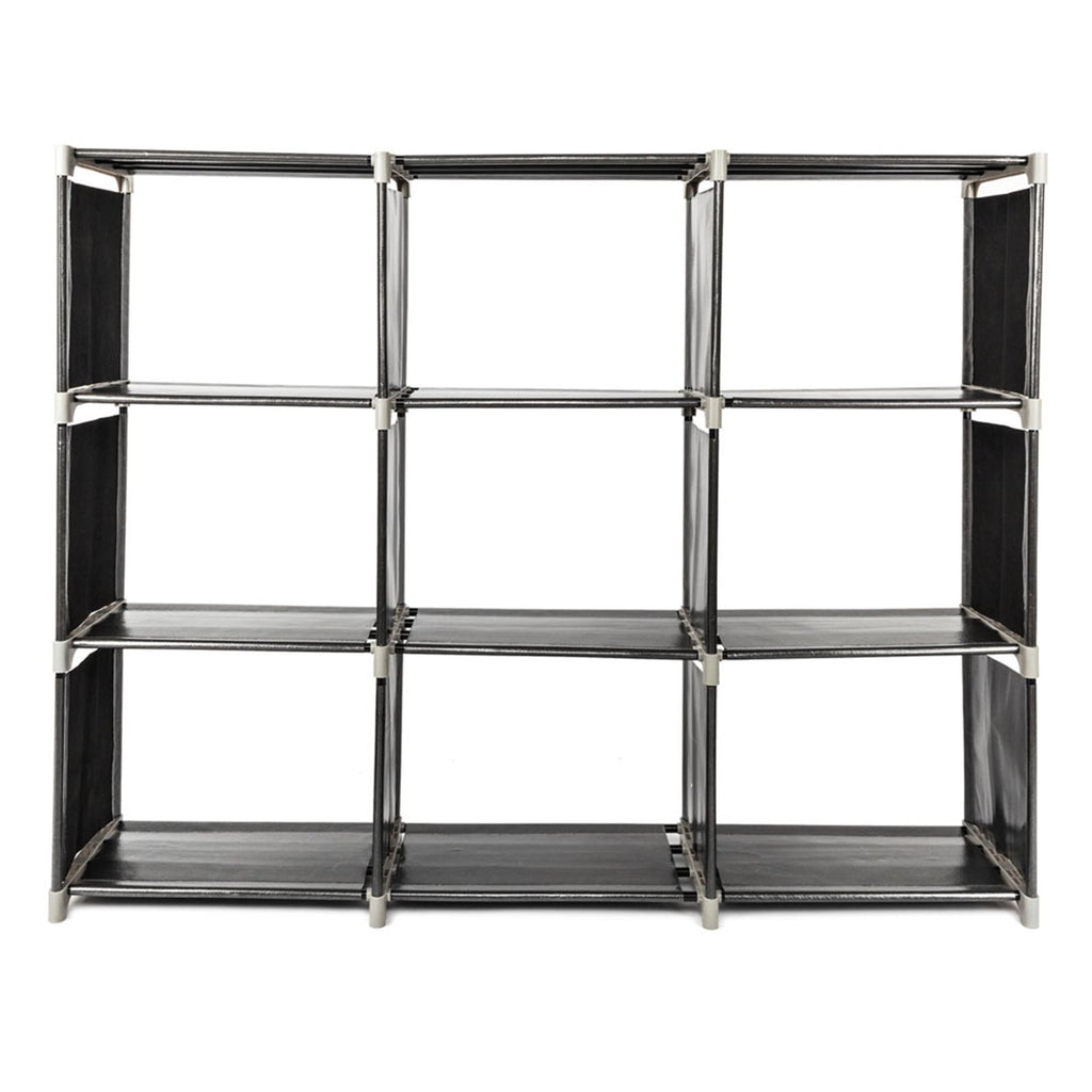Multifunctional 3-Tier 9-Compartment Storage Shelf for Home Organization