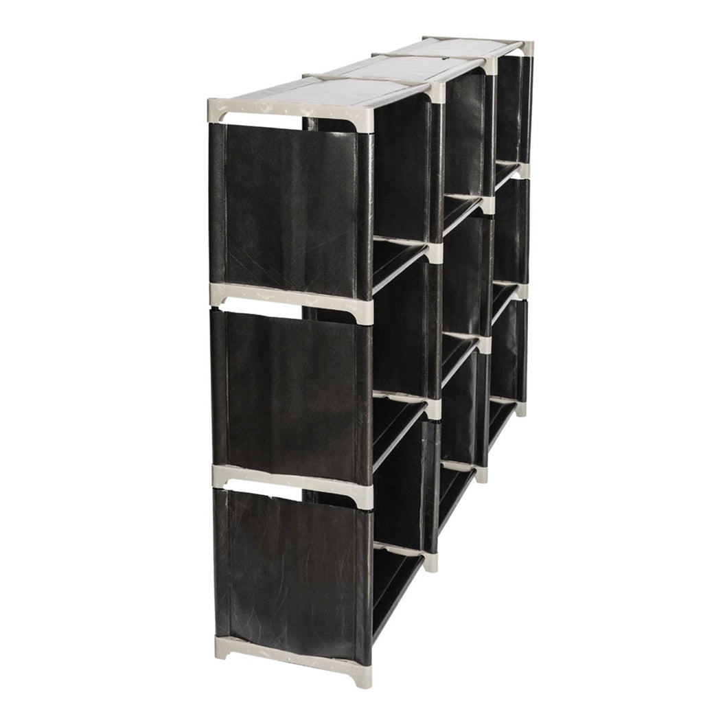 Multifunctional 3-Tier 9-Compartment Storage Shelf for Home Organization