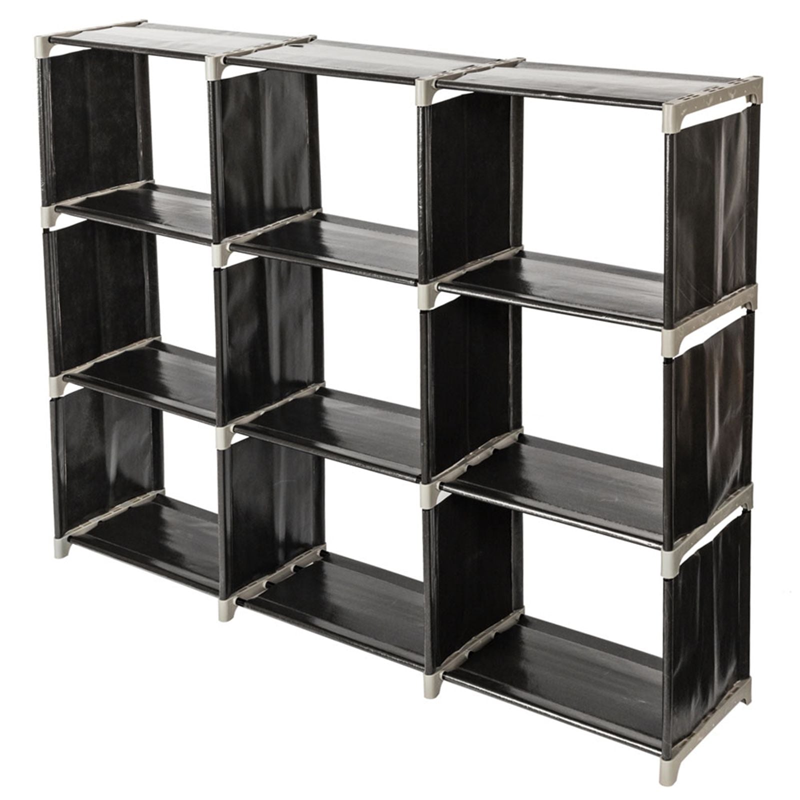 Multifunctional 3-Tier 9-Compartment Storage Shelf for Home Organization