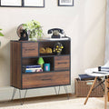 Walnut Sideboard with Layered Open and Concealed Storage
