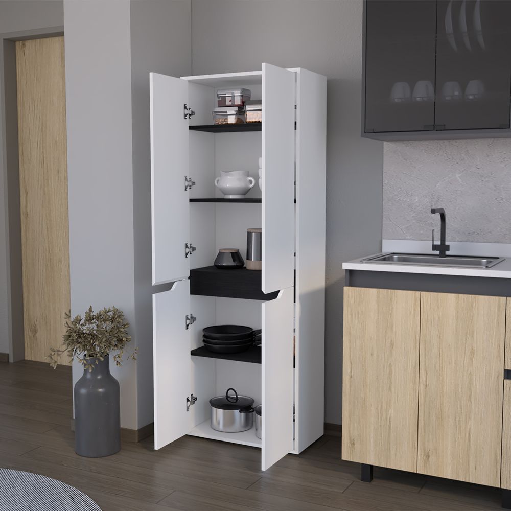 Multistorage Kitchen Pantry Helper – Sleek White Finish