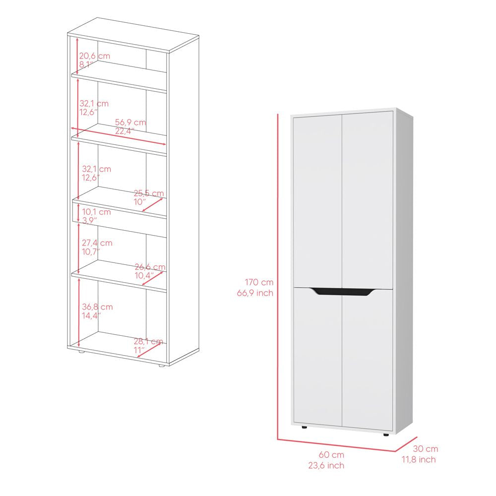 Multistorage Kitchen Pantry Helper – Sleek White Finish