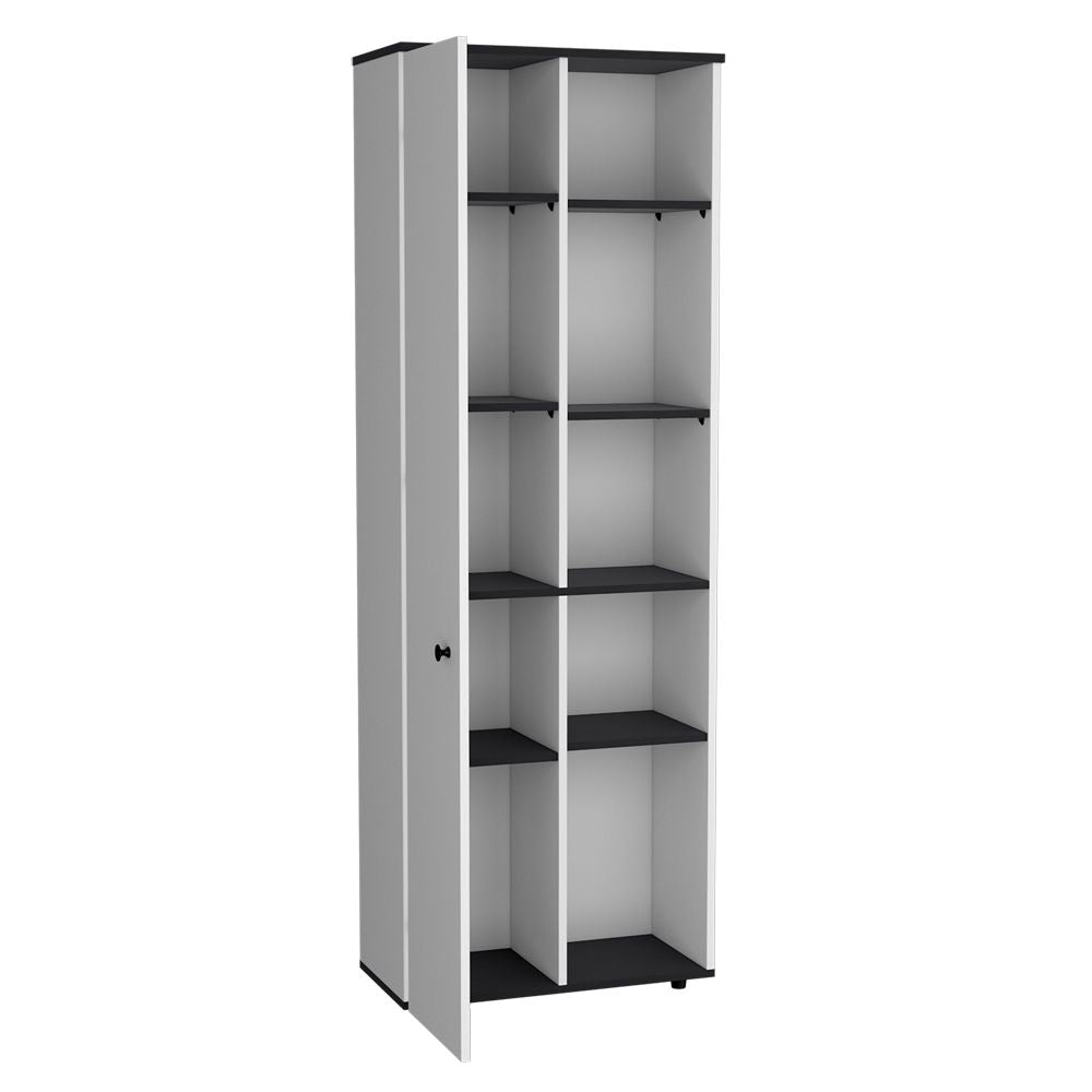 Multistorage Kitchen Pantry with Adjustable Shelves and Modern White Finish