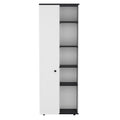 Multistorage Kitchen Pantry with Adjustable Shelves and Modern White Finish