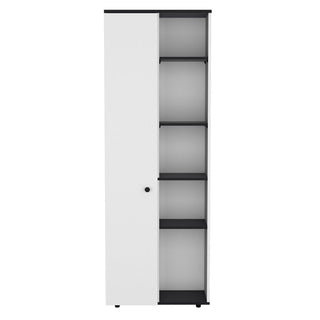 Multistorage Kitchen Pantry with Adjustable Shelves and Modern White Finish