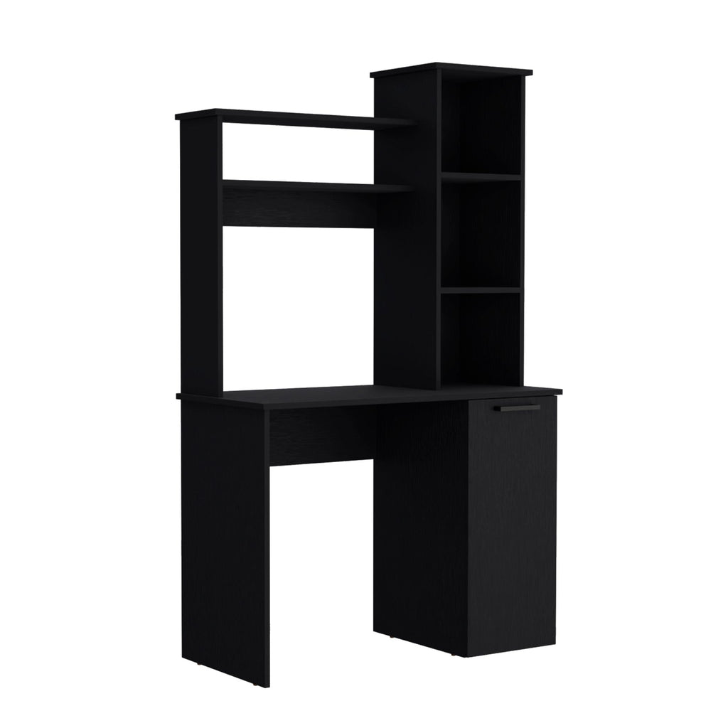 Muncy Computer Desk with Hutch and Cabinet Storage