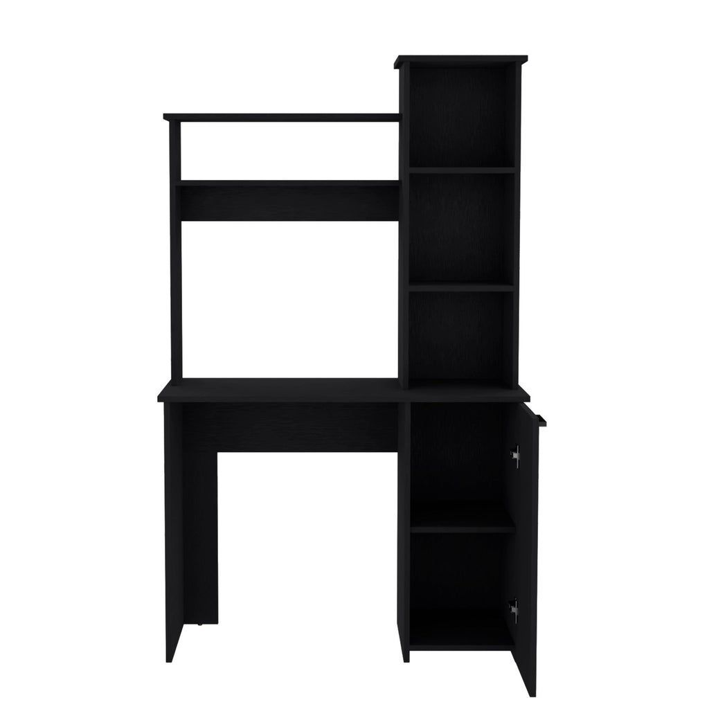 Muncy Computer Desk with Hutch and Cabinet Storage