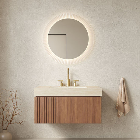 MURI Floating Bathroom Vanity with Sintered Stone Top and Ceramic Basin