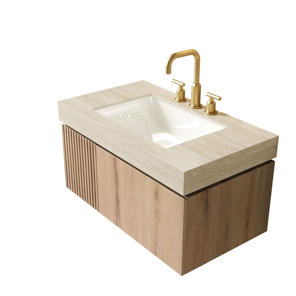 Modern Floating Bathroom Vanity with Sink and Storage