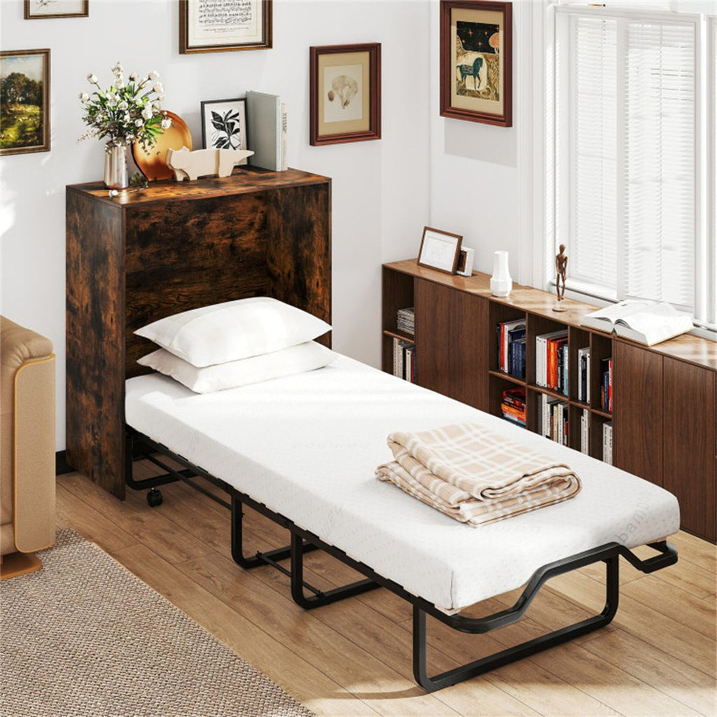 Rolling Foldable Cabinet Bed for Flexible Guest Spaces
