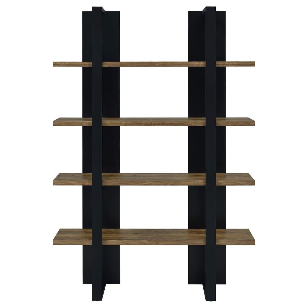 Display Your Collection on a Sleek Two-Tone Bookcase
