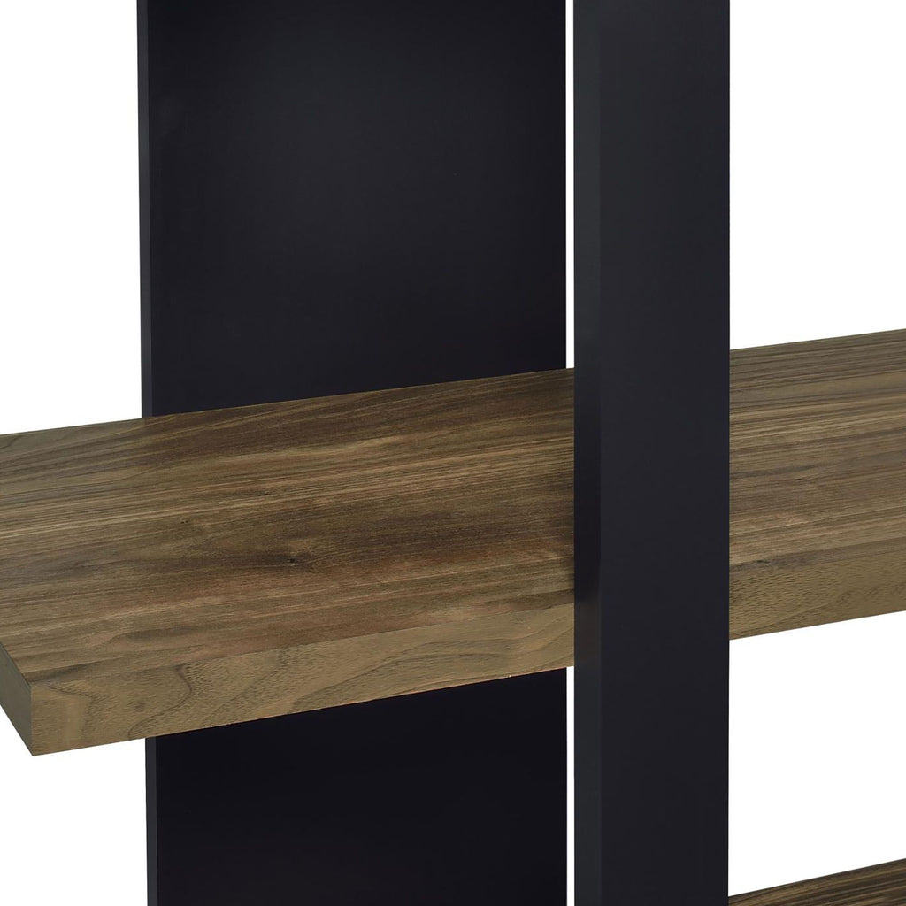 Display Your Collection on a Sleek Two-Tone Bookcase