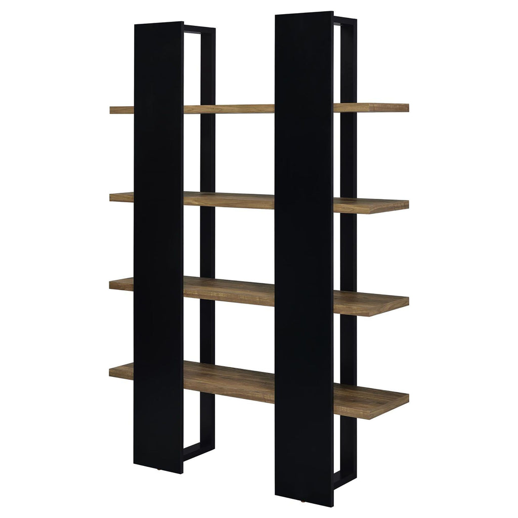 Display Your Collection on a Sleek Two-Tone Bookcase