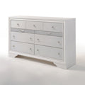 Naima Textured White Dresser with Jewelry Drawer