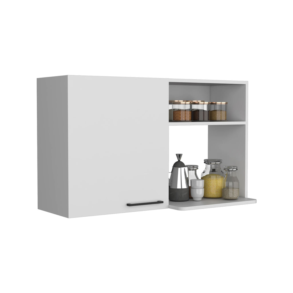 Napoles 2 Wall Cabinet with Open Shelves and Single Door