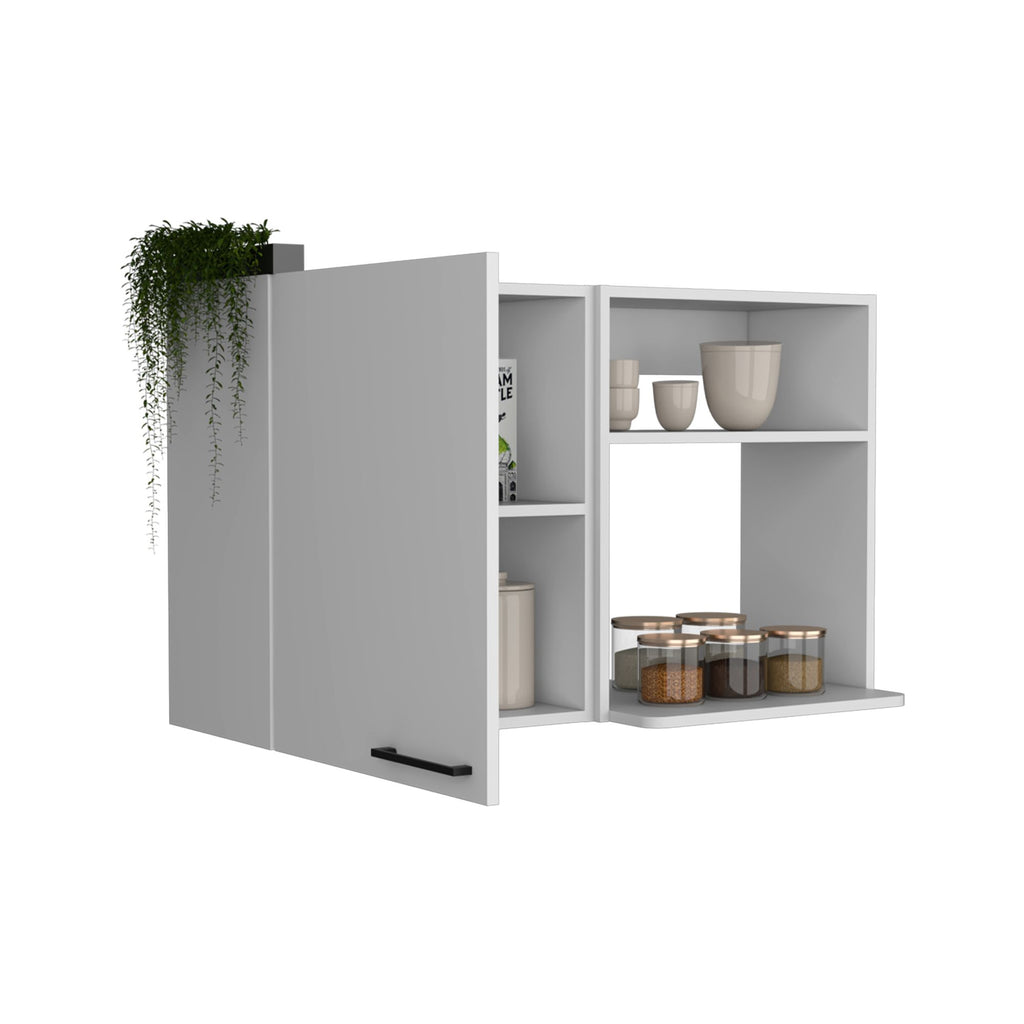 Napoles 2 Wall Cabinet with Open Shelves and Single Door