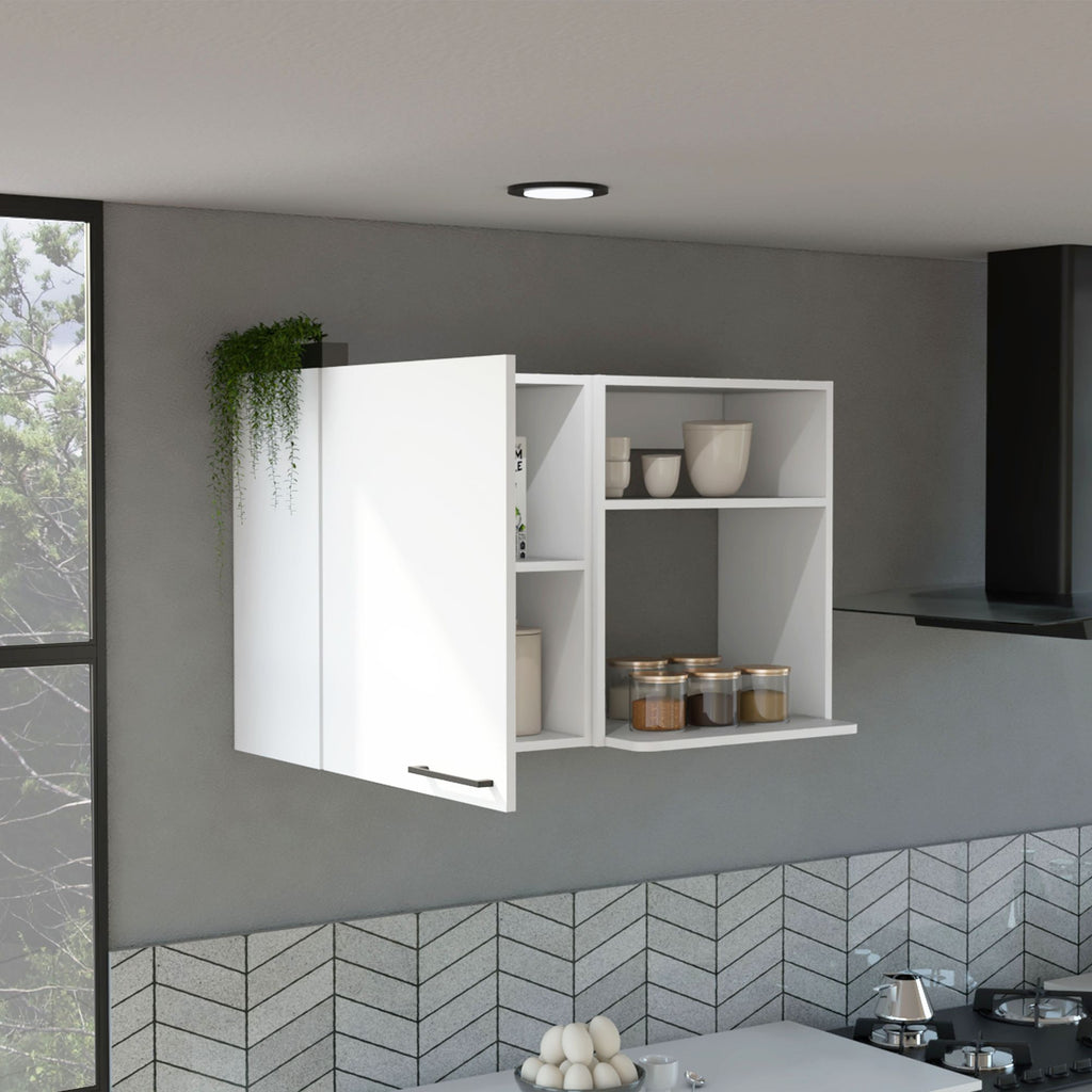 Napoles 2 Wall Cabinet with Open Shelves and Single Door